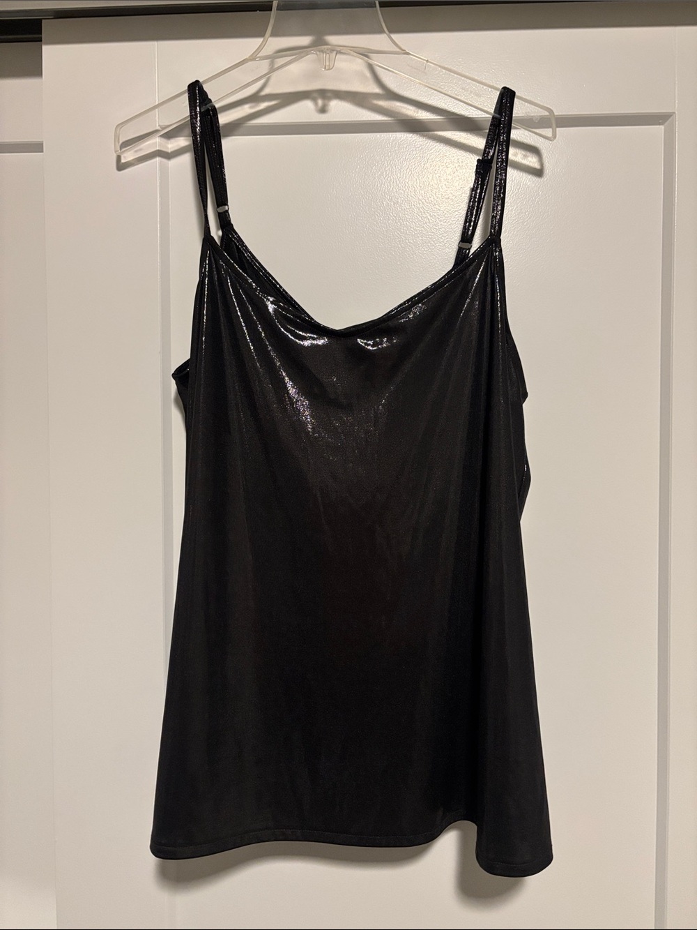 torrid Black Shiny Cowl Neck Camisole size 1